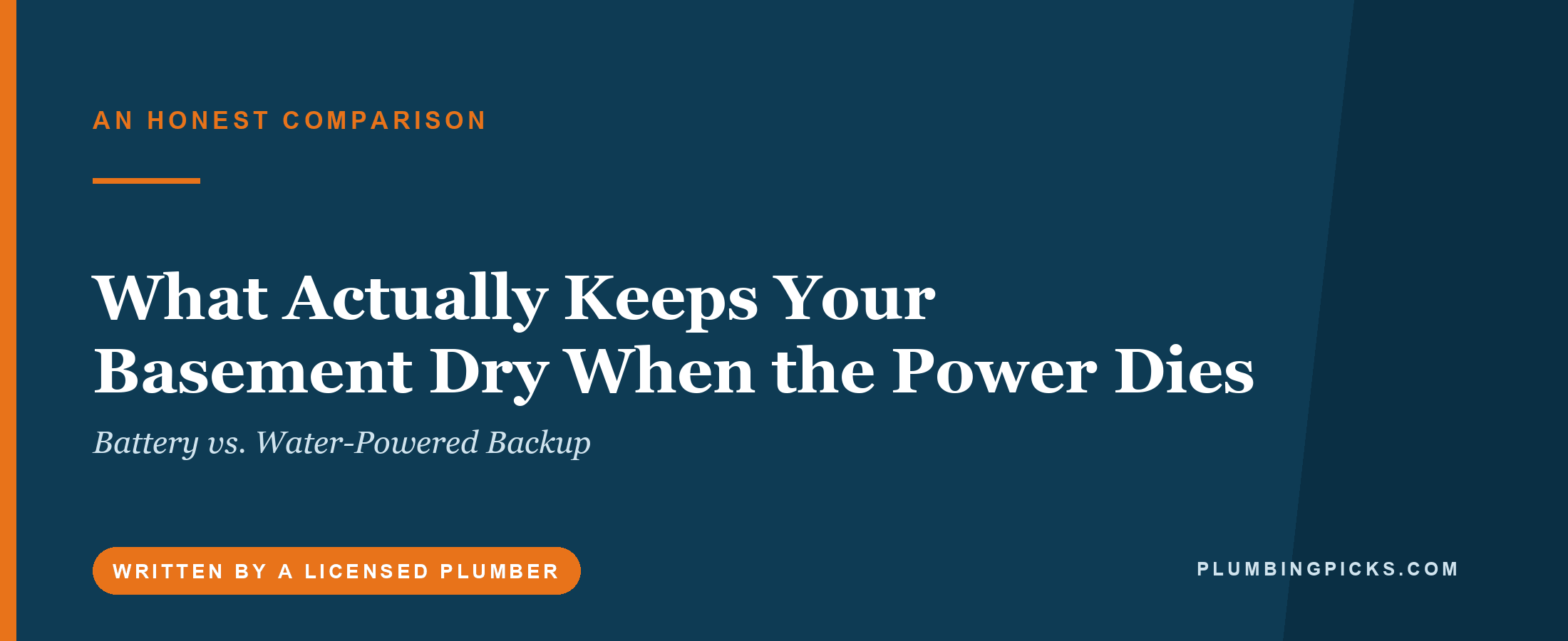 What Actually Keeps Your Basement Dry When the Power Dies (Battery vs. Water-Powered Backup)