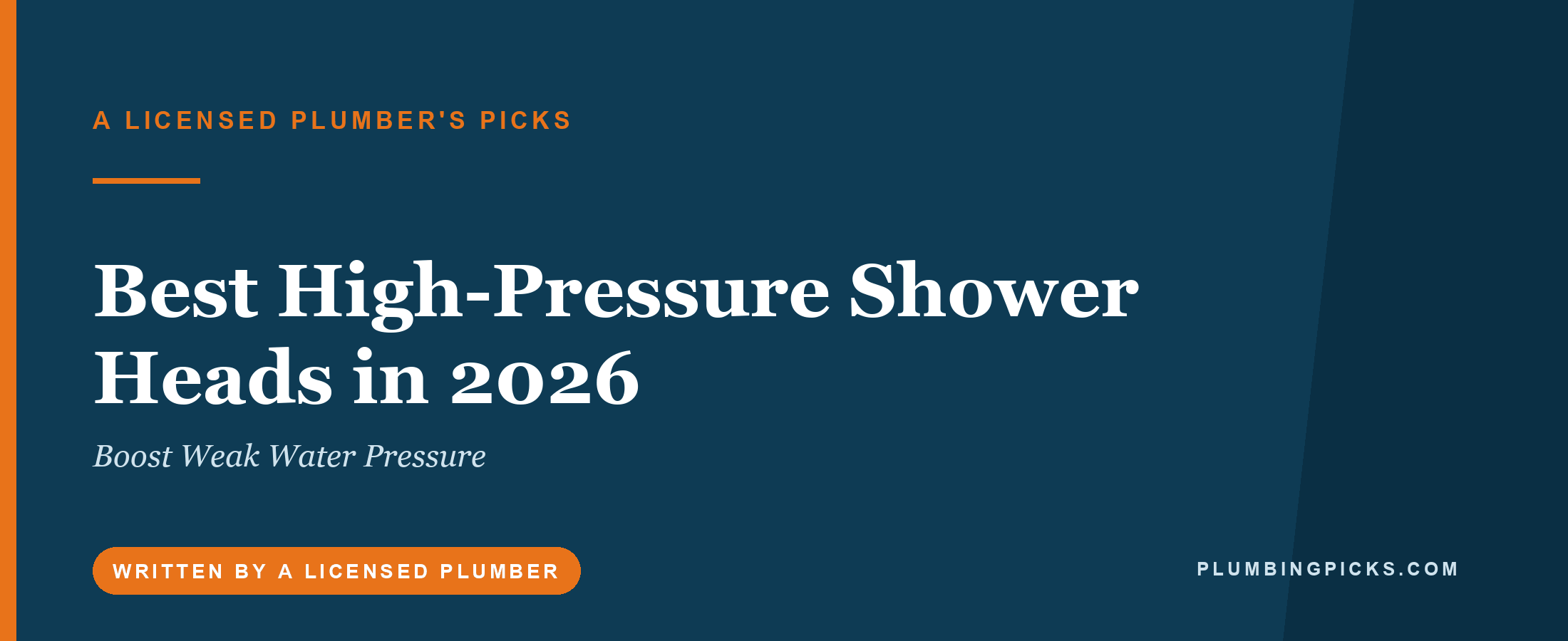 Best High-Pressure Shower Heads in 2026 (Boost Weak Water Pressure)