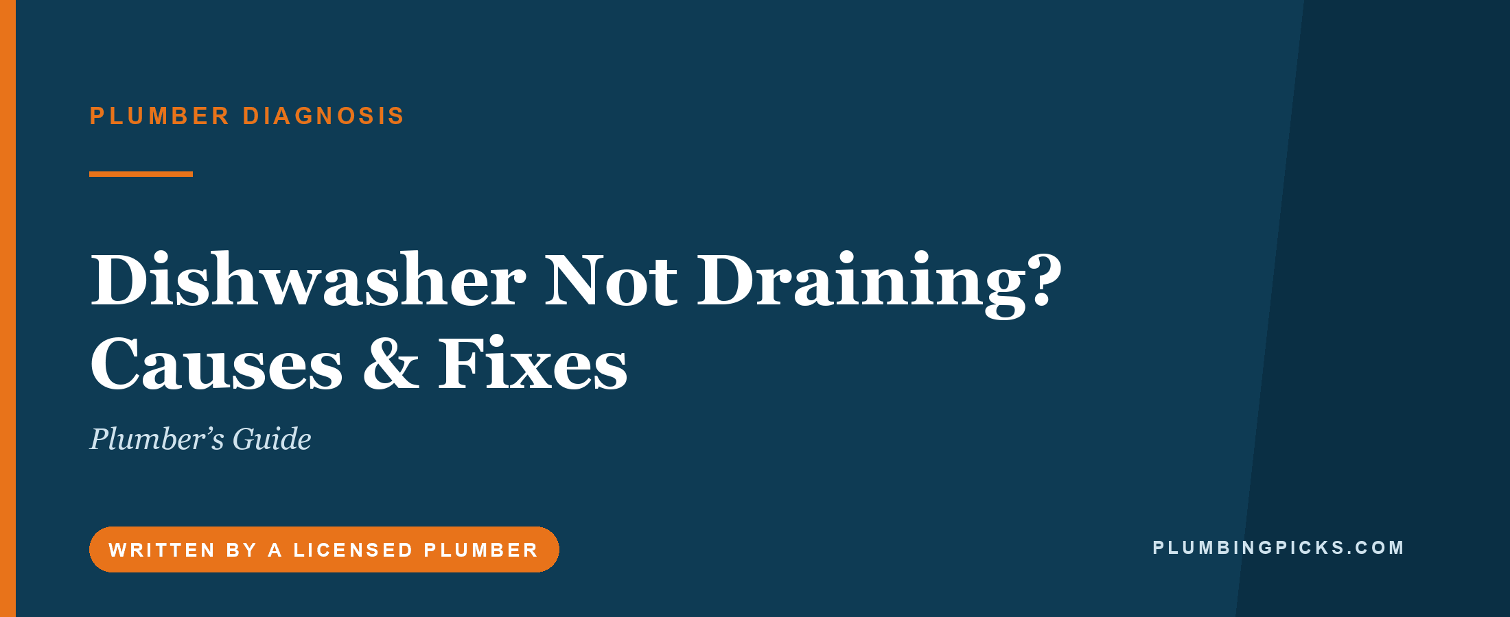 Dishwasher Not Draining? Causes & Fixes (Plumber’s Guide)