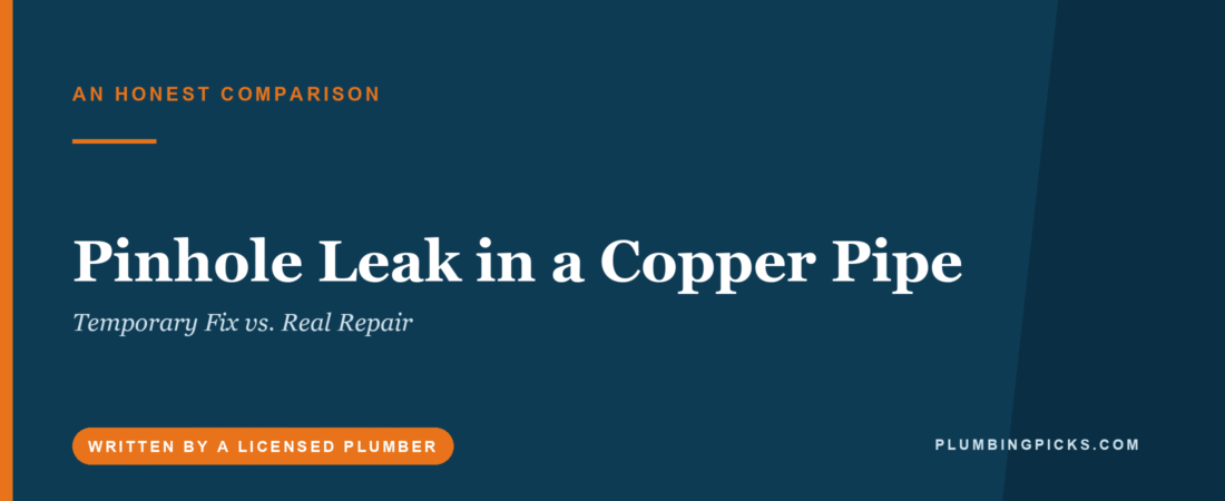 Pinhole Leak in a Copper Pipe: Temporary Fix vs. Real Repair