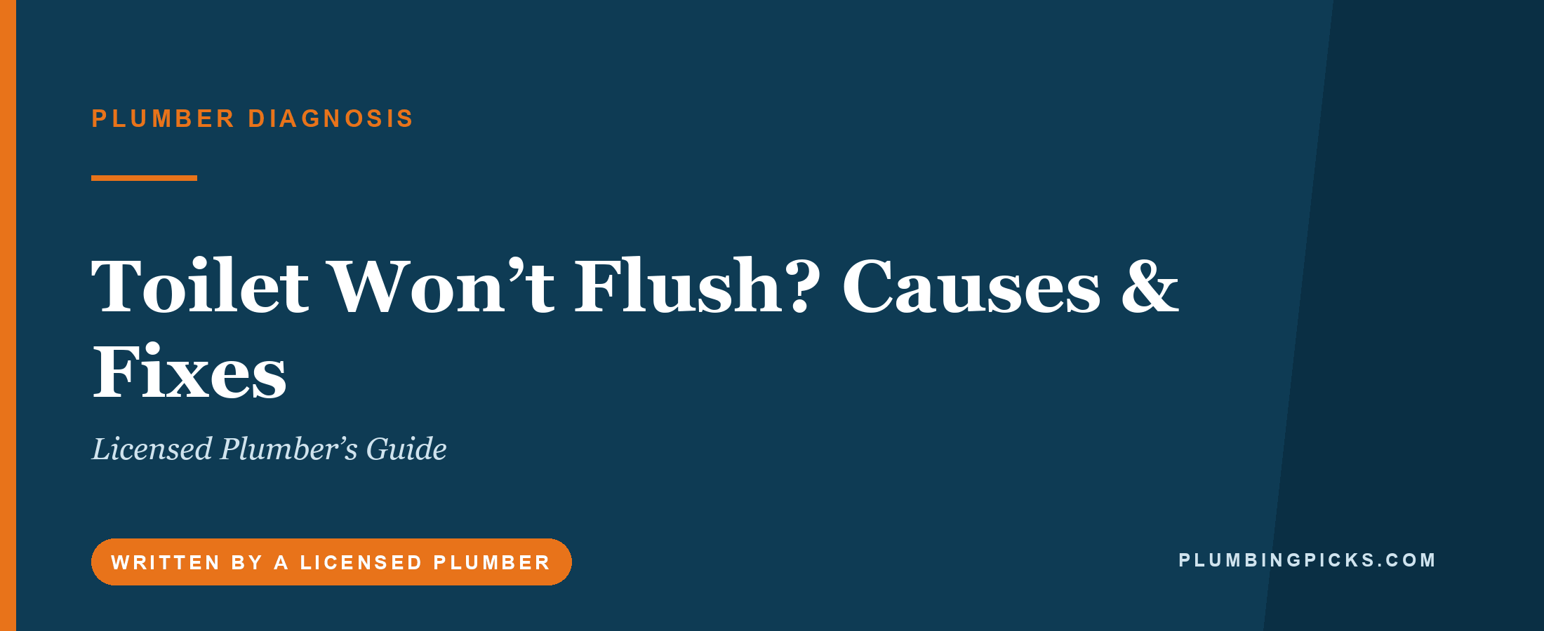 Toilet Won’t Flush? Causes & Fixes (Licensed Plumber’s Guide)