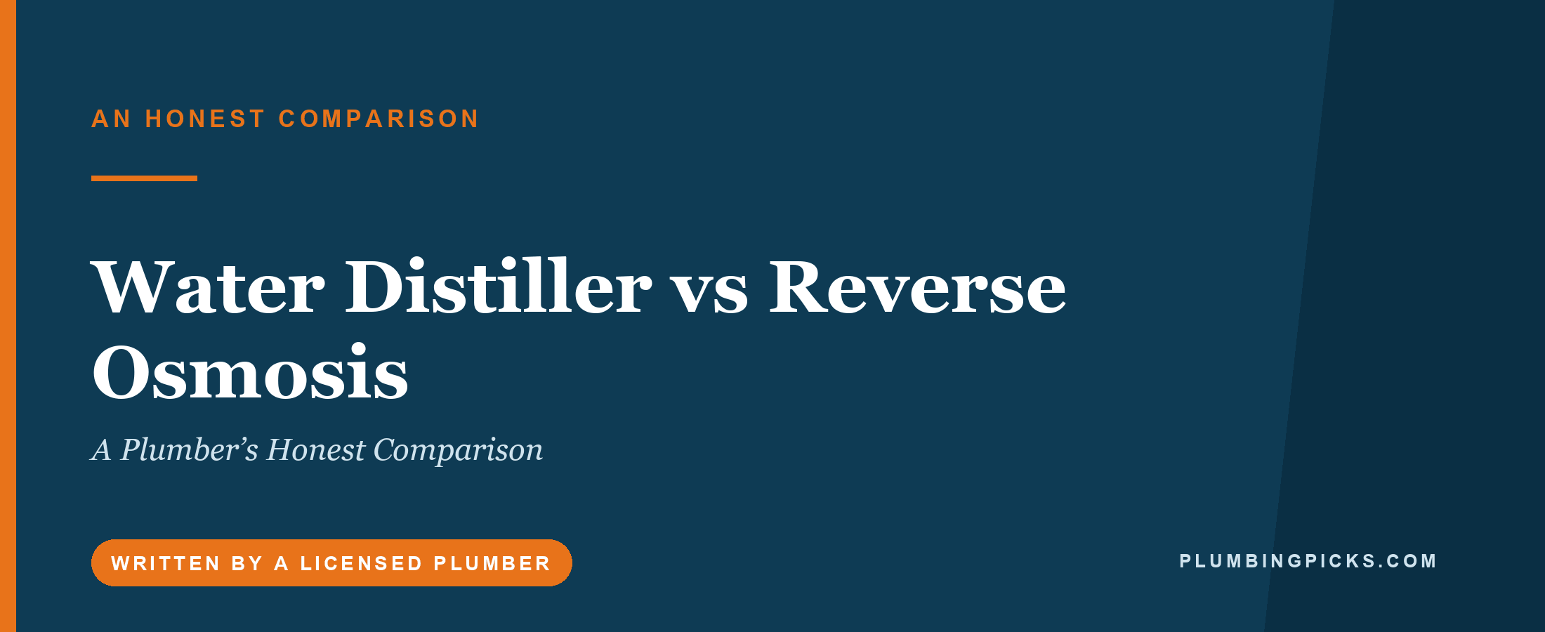 Water Distiller vs Reverse Osmosis (2026): A Plumber’s Honest Comparison