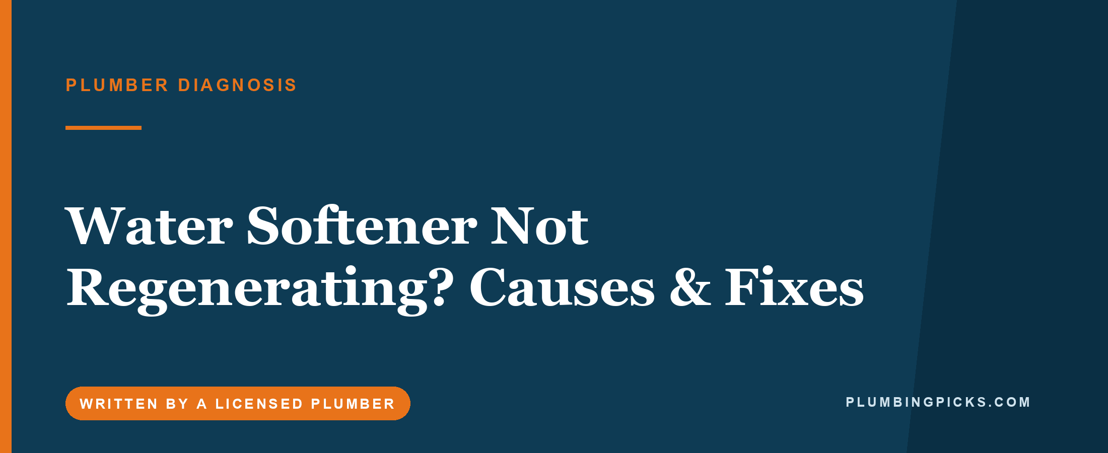 Water Softener Not Regenerating? Causes & Fixes