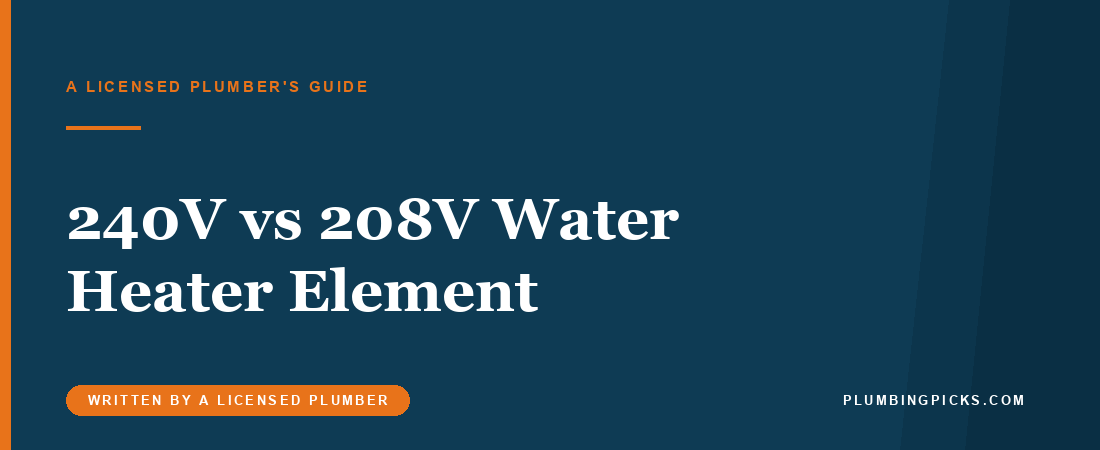 240V vs 208V Water Heater Element: What Changes