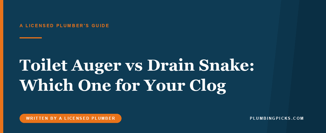 Toilet Auger vs Drain Snake: Which One for Your Clog