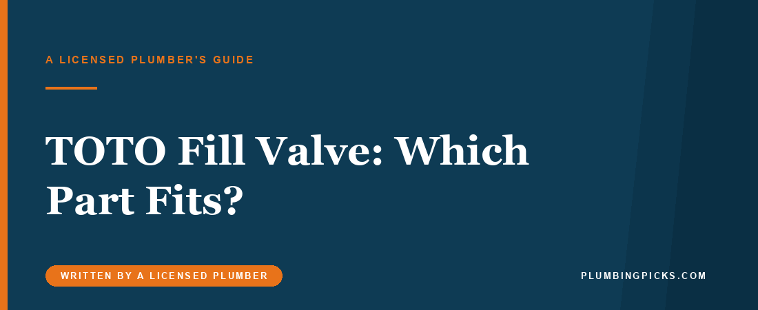 TOTO Toilet Fill Valve Replacement: Which Part Fits?