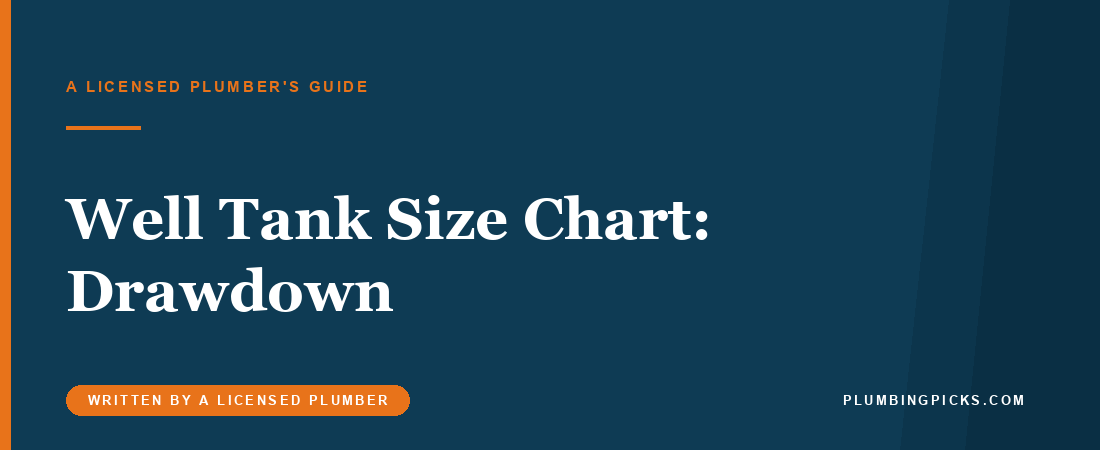 Well Pressure Tank Size Chart: Drawdown by Model