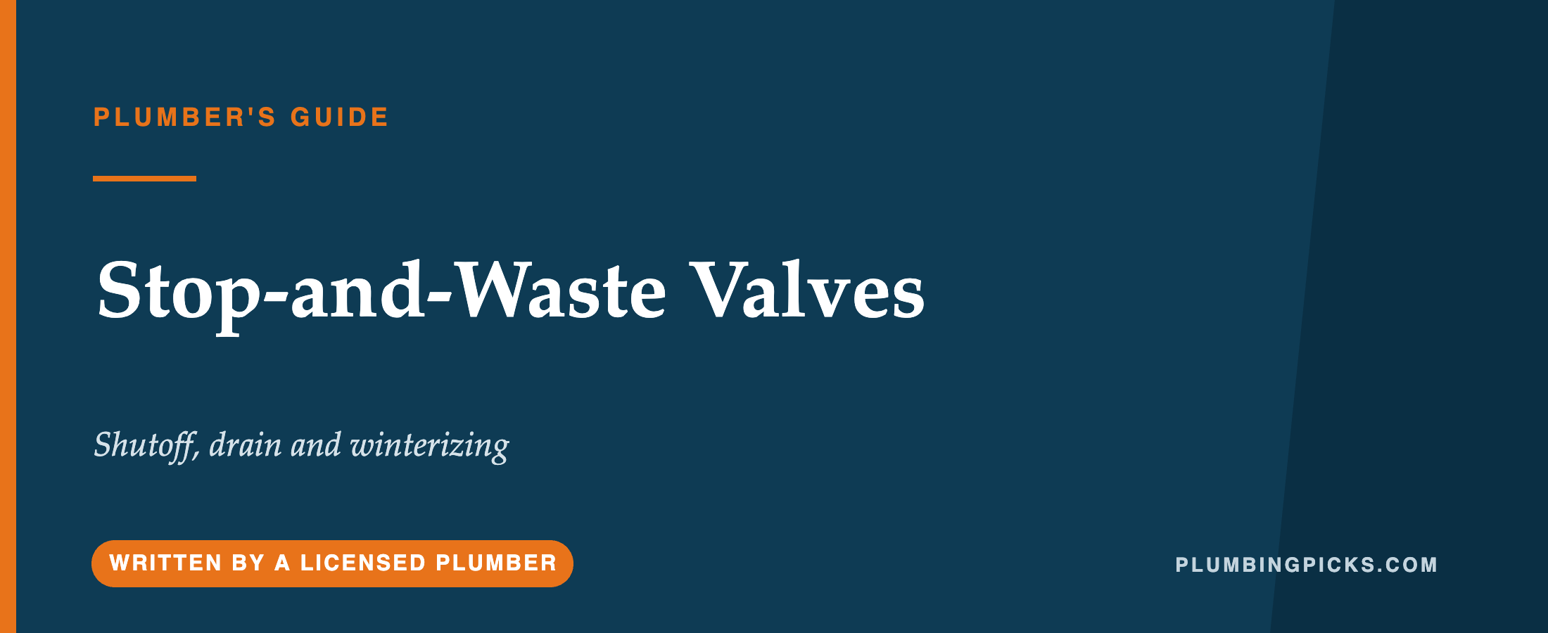 Stop-and-Waste Valves