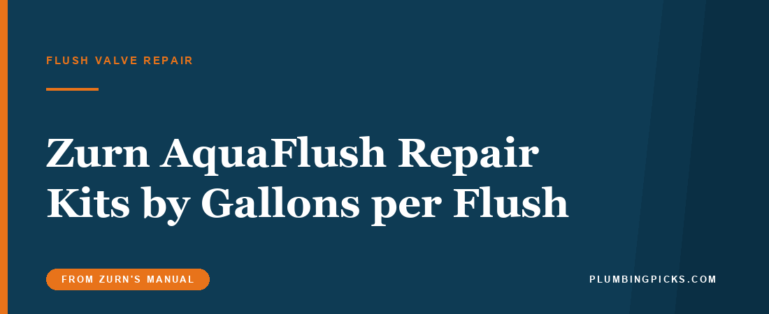Zurn Flush Valve Repair Kit by Gallons
